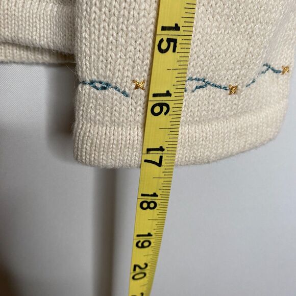 Christopher & Banks Winter Forest Cabin Full Button Sweater Cardigan Size L - Picture 13 of 14